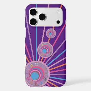 Colourful Psychedelic Surreal Clock Lines Circles