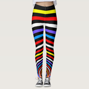 Colourful Psychedelic Whirlpool Spiral Festive Leggings