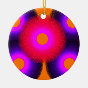 colourful psychedelics art 4667 ceramic tree decoration