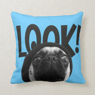 Colourful Pug Cushion
