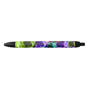 Colourful Pug Pattern Black Ink Pen