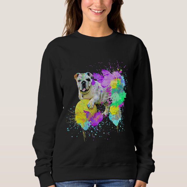Colourful Pug With Splotches Of Paint Classic T-Sh Sweatshirt (Front)