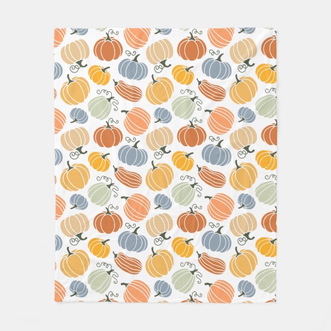 Colourful Pumpkin Gourd Pattern Fleece Blanket (Front)