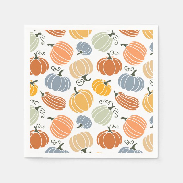 Colourful Pumpkin Gourd Pattern Napkin (Front)