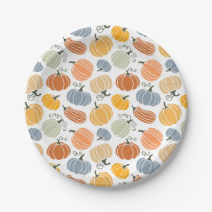 Colourful Pumpkin Gourd Pattern Paper Plate