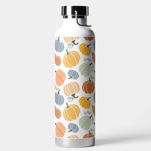 Colourful Pumpkin Gourd Pattern Water Bottle (Left)