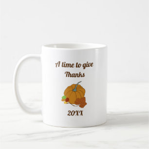 Colourful Pumpkin leaf and candy illustration Mug