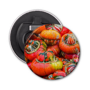 Colourful pumpkins bottle opener