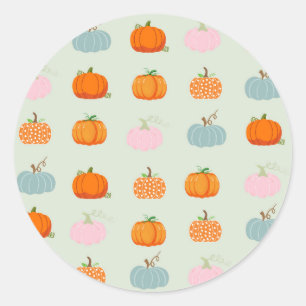 Colourful Pumpkins Classic Round Sticker