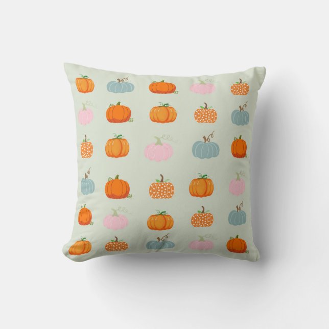 Colourful Pumpkins Cushion (Front)
