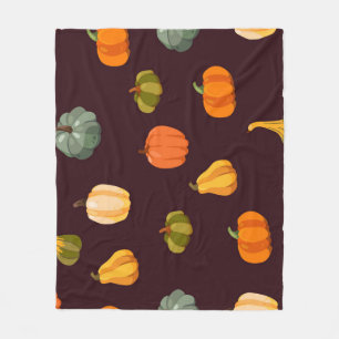 Colourful Pumpkins: Dark Autumn Elegance. Fleece Blanket