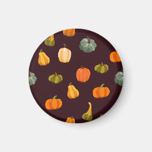 Colourful Pumpkins: Dark Autumn Elegance. Magnet