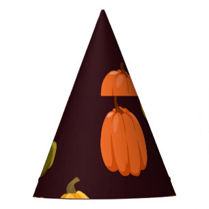 Colourful Pumpkins: Dark Autumn Elegance. Party Hat