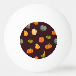 Colourful Pumpkins: Dark Autumn Elegance. Ping Pong Ball