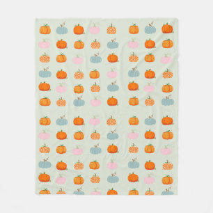 Colourful Pumpkins Fleece Blanket