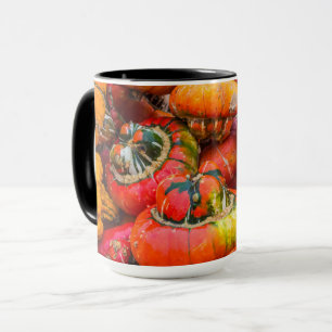 Colourful pumpkins mug
