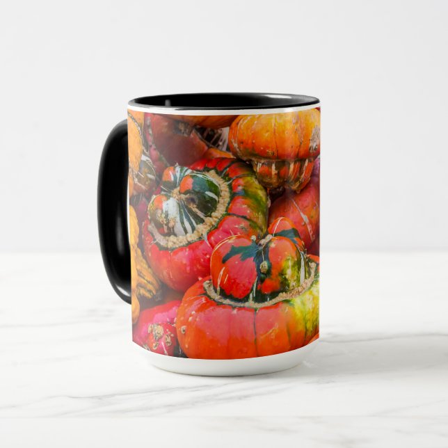 Colourful pumpkins mug (Front Left)