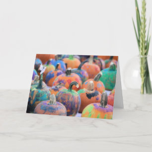 Colourful Pumpkins Photography Halloween Card