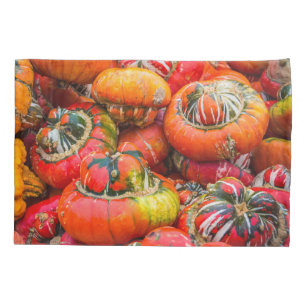 Colourful pumpkins pillowcase