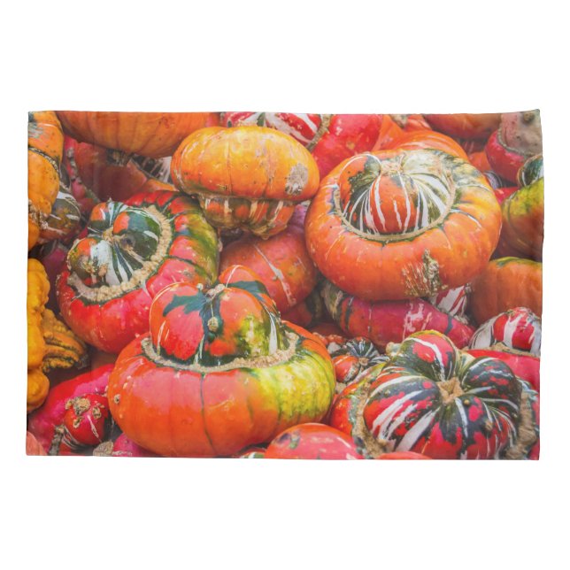 Colourful pumpkins pillowcase (Back)