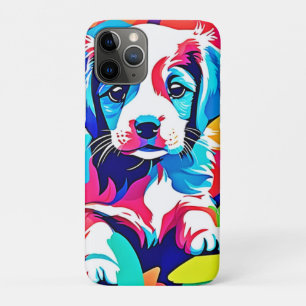 Colourful Puppy Artwork iPhone 11 Pro Case