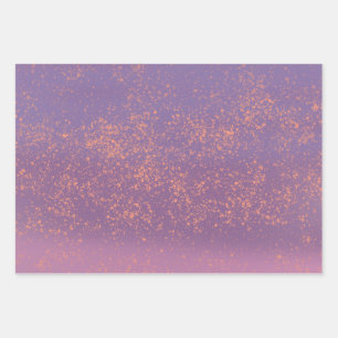 Colourful Purple and Peach Abstract Gift Wrap Pape