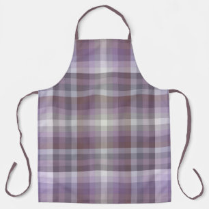 Colourful Purple Fashion Inspired Chequered Stripe Apron