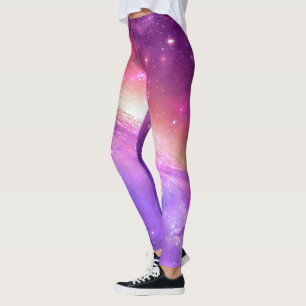 Colourful Purple Galaxy Artwork Leggings