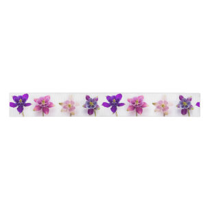 Colourful Purple & Pink Orchids Ribbon Grosgrain Ribbon