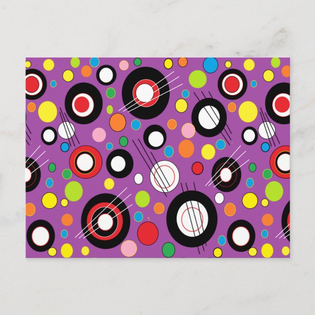 Colourful Purple Postcard (Front)