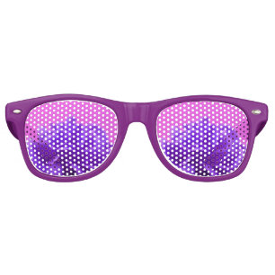Colourful Purple Raspberry Floral Retro Sunglasses