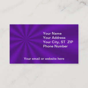 Colourful Purple Starburst Business Cards