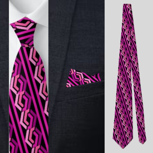 Colourful Purple Stripes Pattern          Tie (Creator Uploaded)