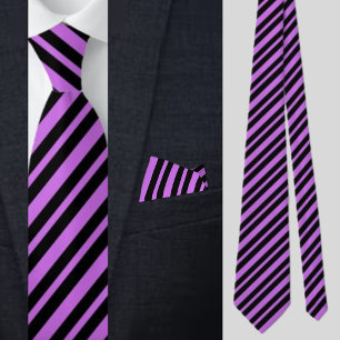 Colourful Purple Stripes Pattern          Tie