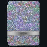 Colourful Purple Tint Glitter And Sparkles iPad Air Cover<br><div class="desc">Elegant colourful purple tint glitter and sparkles. Black accents. Customisable monogram. If you need any help customising,  changing colour,  or anything else to any of my designs,  contact ArtOnWear designer. Free text formatting with live help available by request.</div>