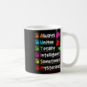 Colourful Puzzle Autism Awareness Totally Intellig Coffee Mug