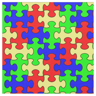 Colourful Puzzle Fabric