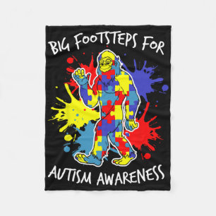 Colourful Puzzle Utism Awareness Bigfoot Autism Aw Fleece Blanket