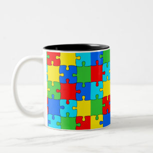 Colourful Puzzles Two-Tone Coffee Mug