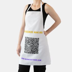 Colourful QR Code Apron with Custom Text and Colou