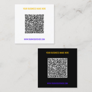 Colourful QR Code Business Card with Custom Text