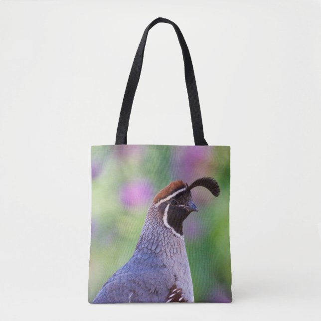 Colourful Quail Tote Bag (Front)