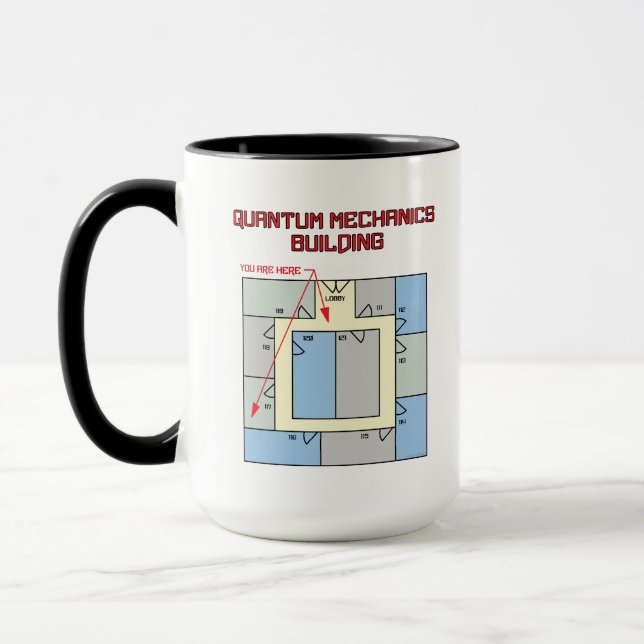 Colourful Quantum Mechanics Building Mug (Left)