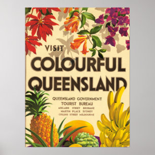 Colourful Queensland, Australia Poster