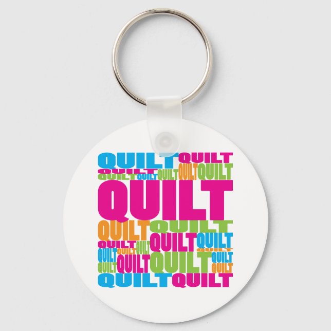 Colourful Quilt Key Ring (Front)