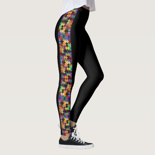 Colourful Quilt Pattern Leggings (Right)