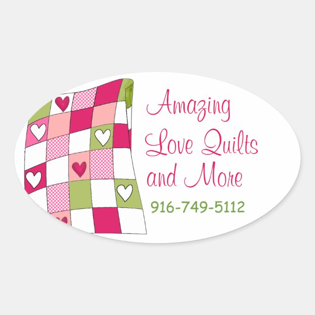 Colourful Quilting Business Custom Sticker (Front)