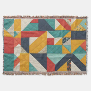Colourful Quilting Pattren - Quilting Lover Throw Blanket