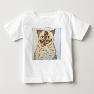 Colourful Quirky Cat Portrait Baby T-Shirt