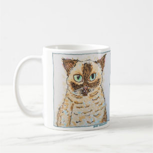 Colourful Quirky Cat Portrait Coffee Mug